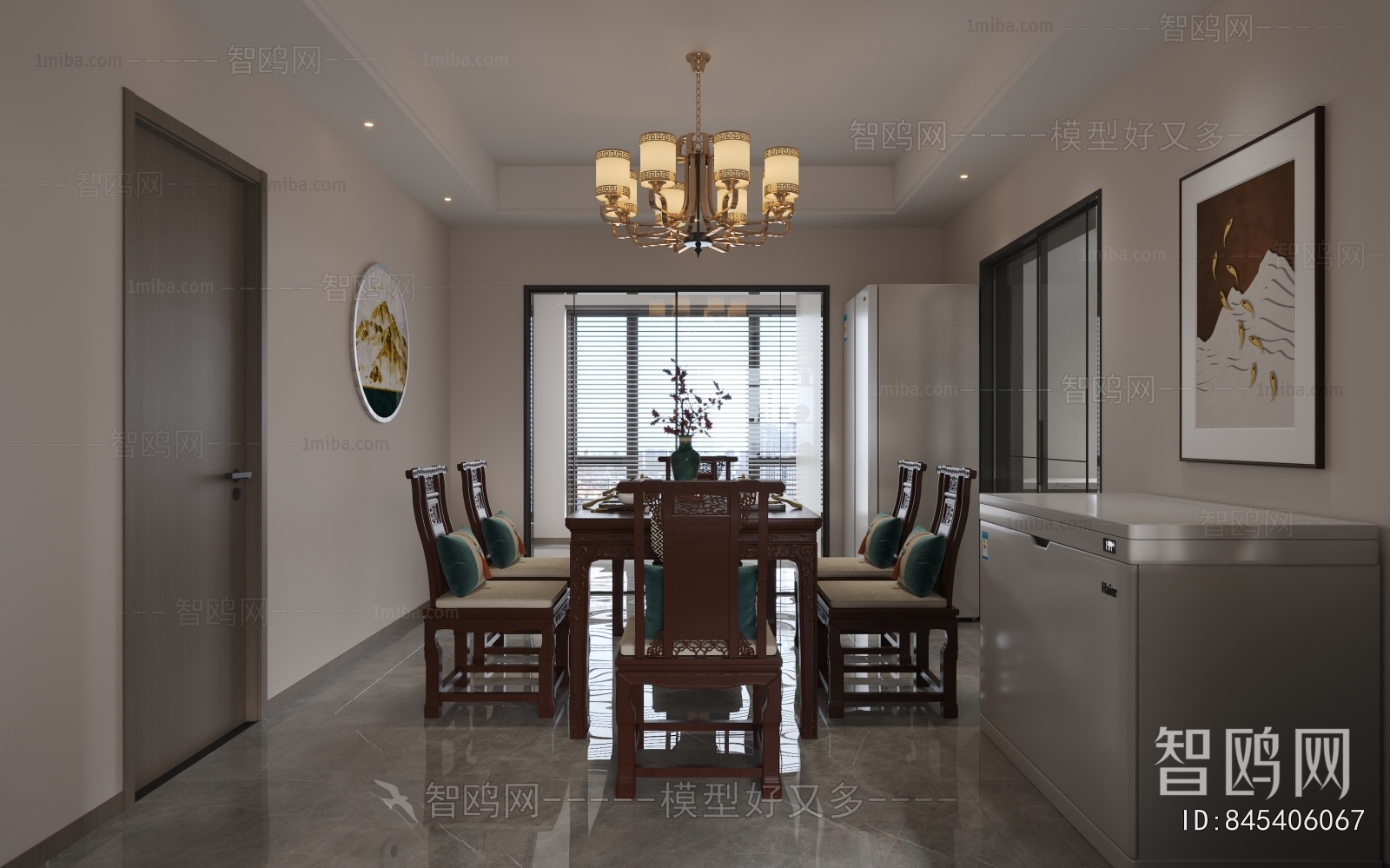 New Chinese Style A Living Room