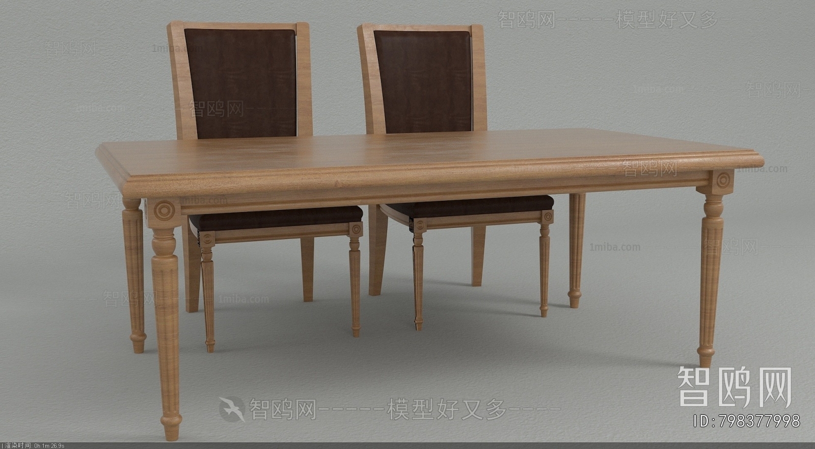 Simple European Style Dining Table And Chairs