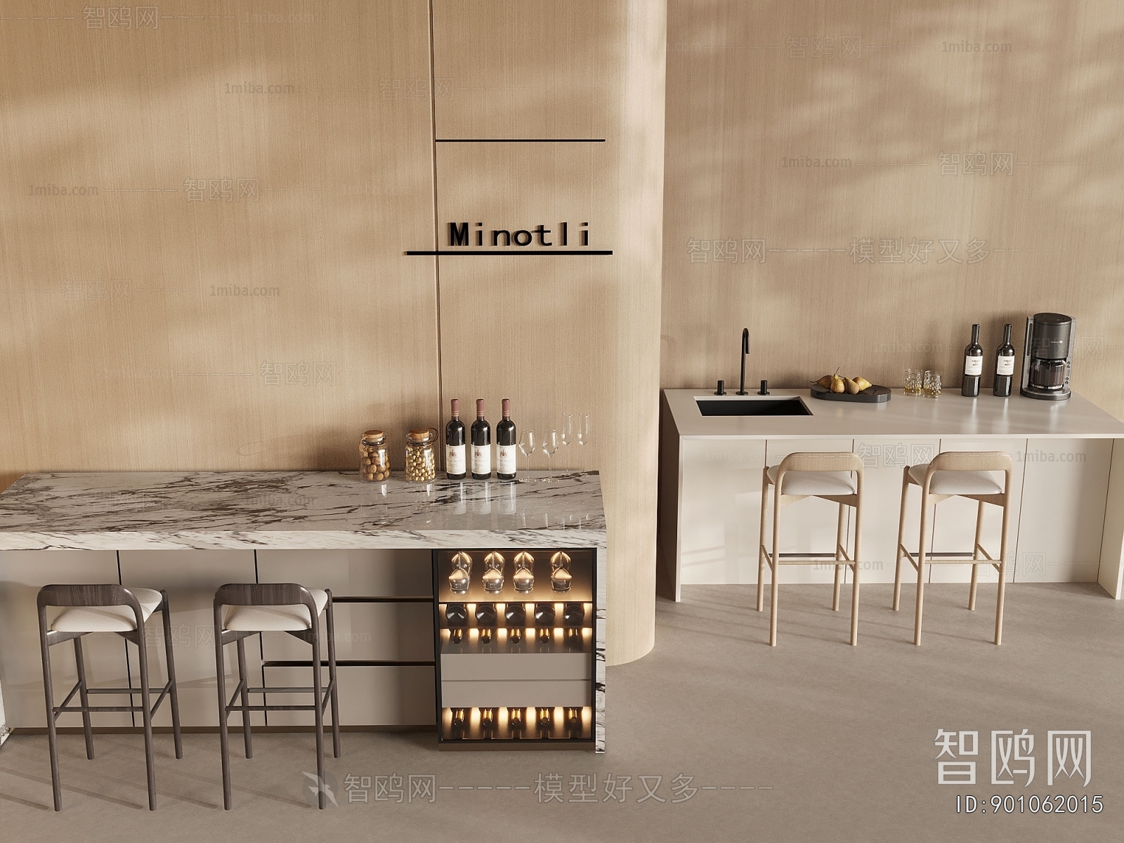 Nordic Style Counter Bar