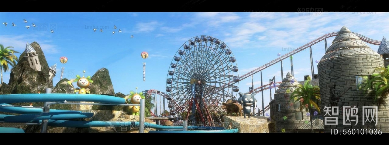 游乐场游乐园外景