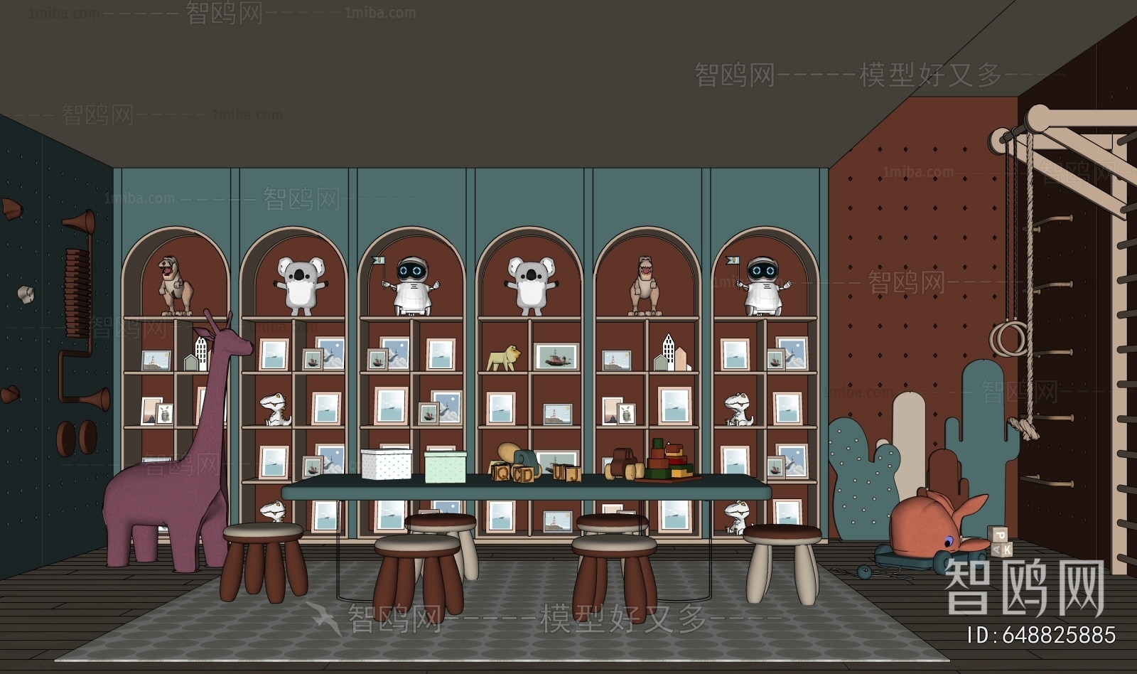 Modern Children's Room Activity Room