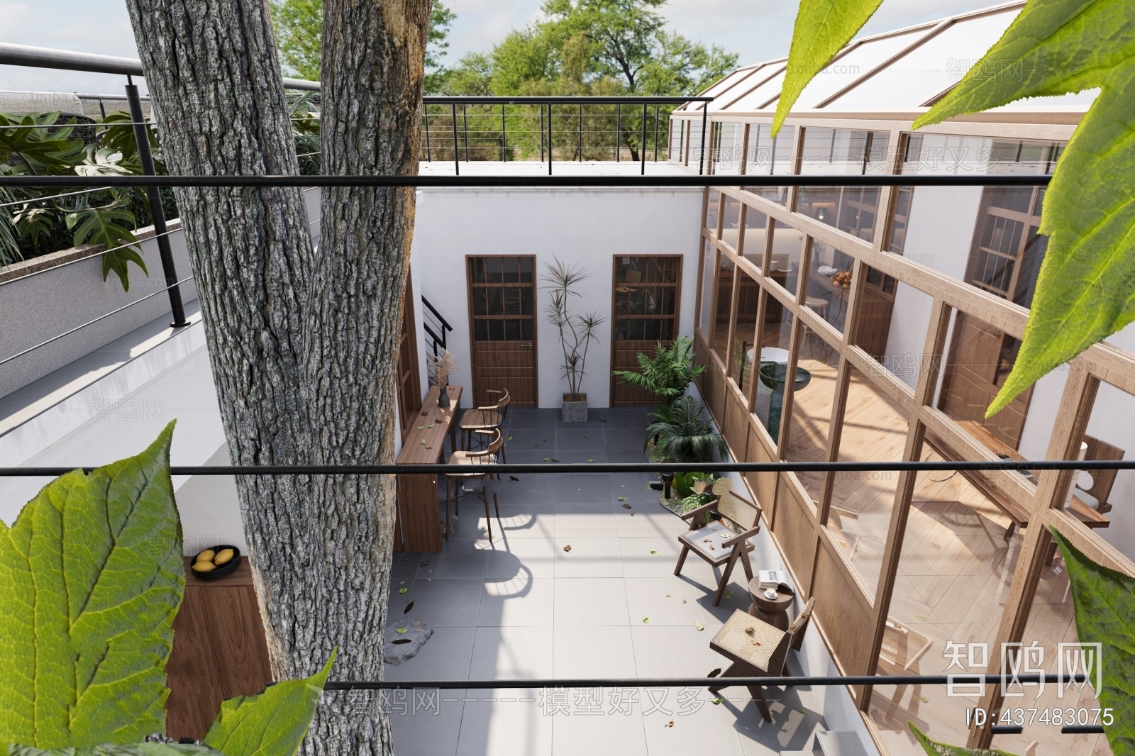 Modern Courtyard/landscape