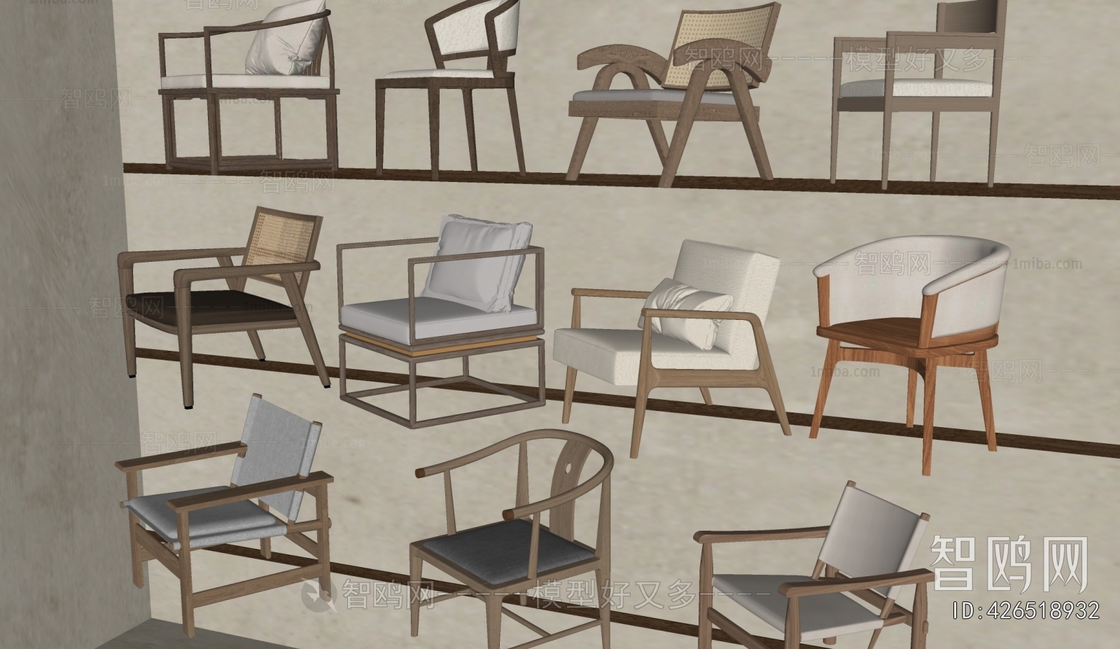 New Chinese Style Lounge Chair