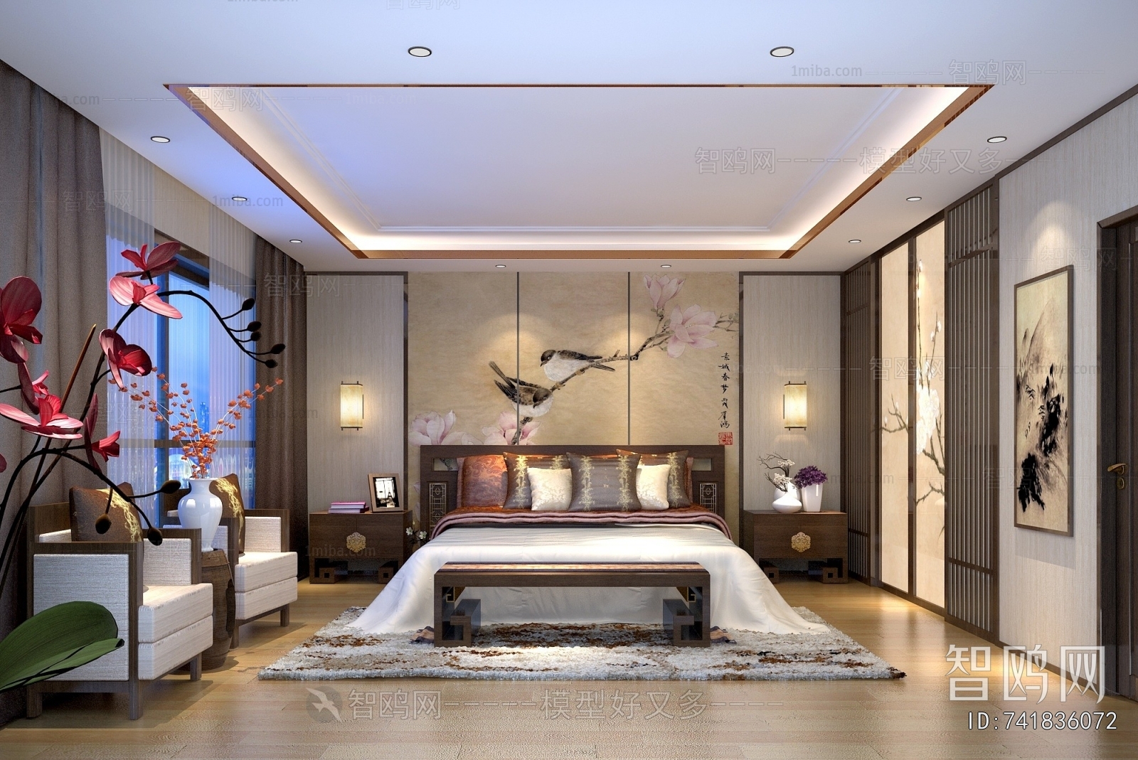 New Chinese Style Bedroom