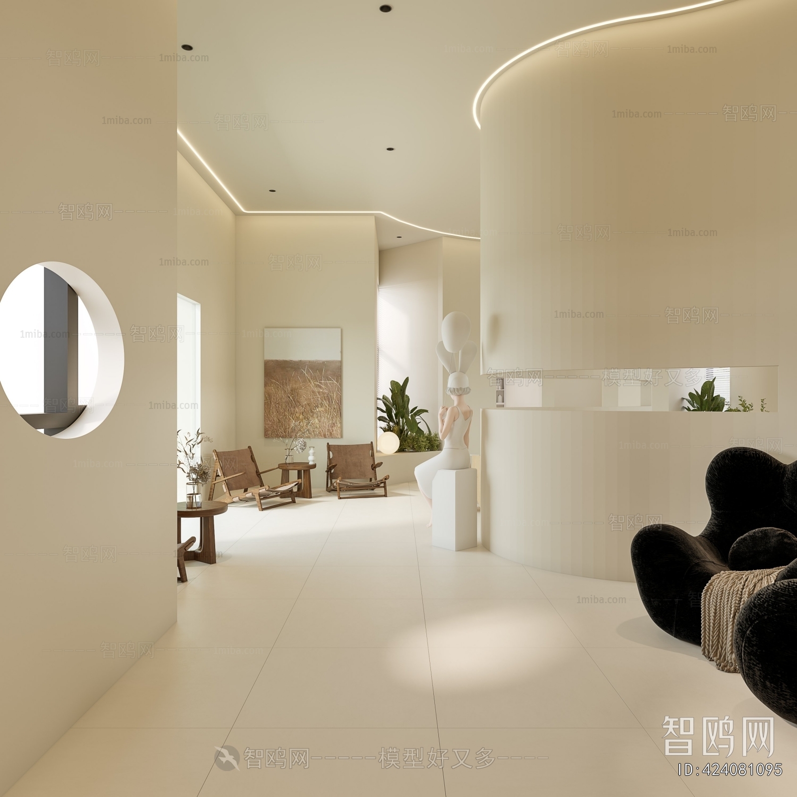 Wabi-sabi Style Staff Area