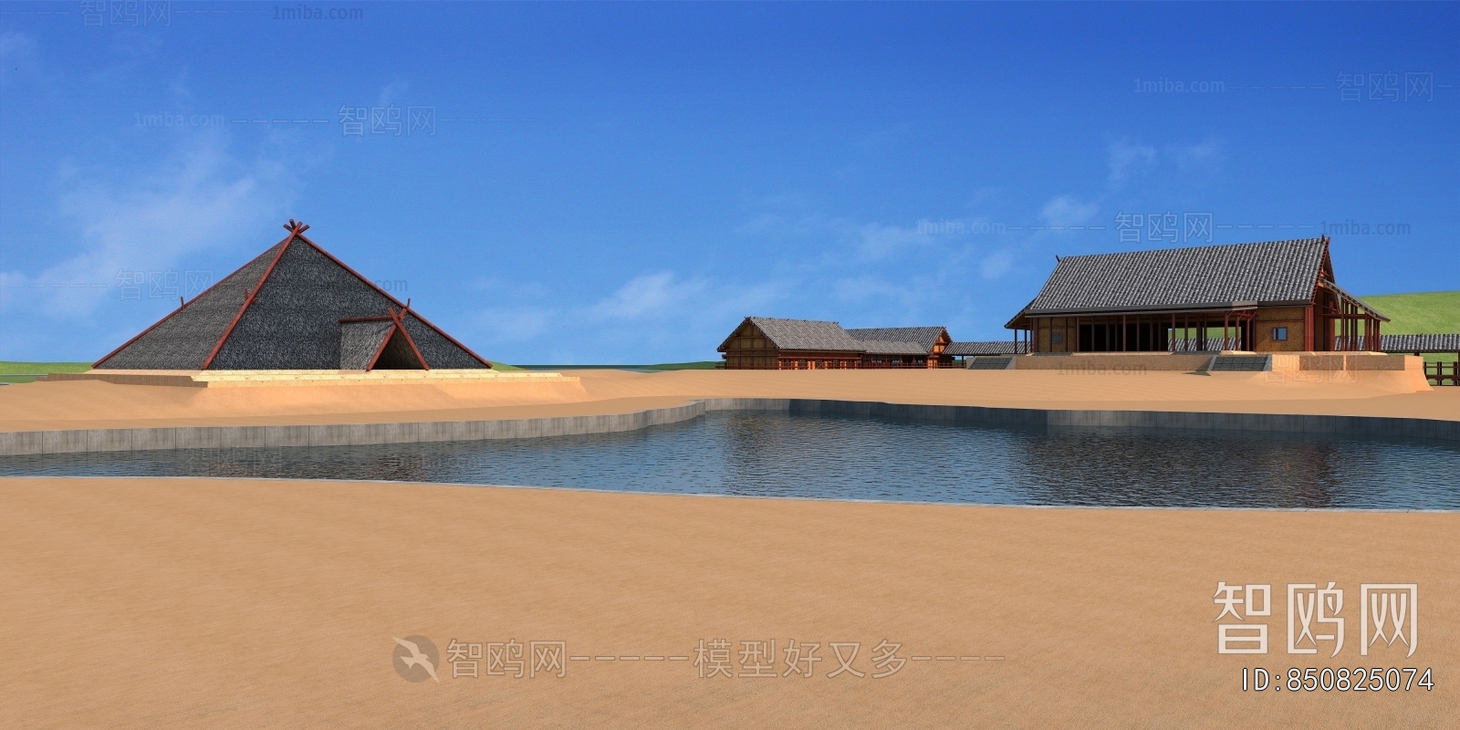 New Chinese Style Ancient Architectural Buildings