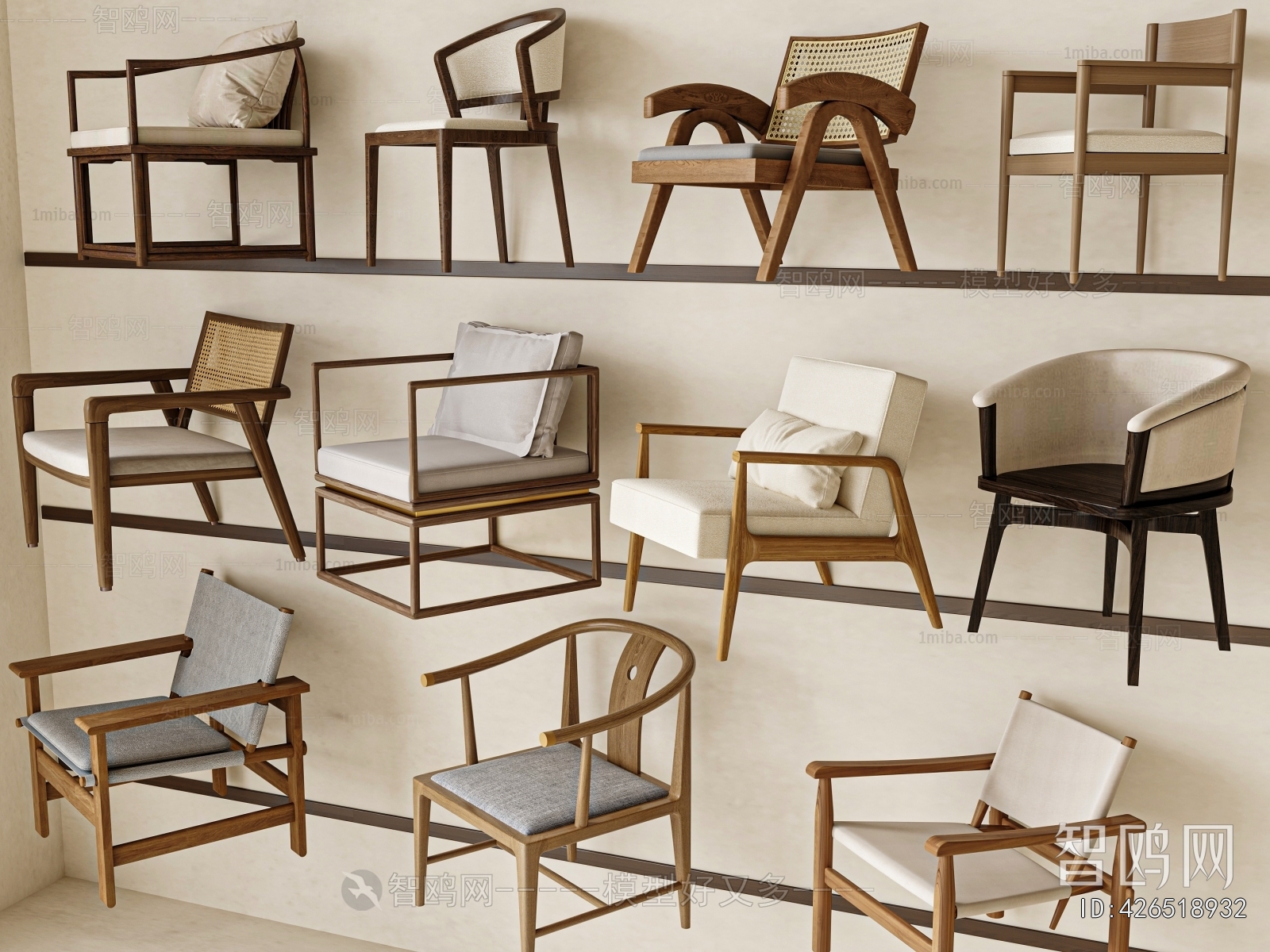 New Chinese Style Lounge Chair