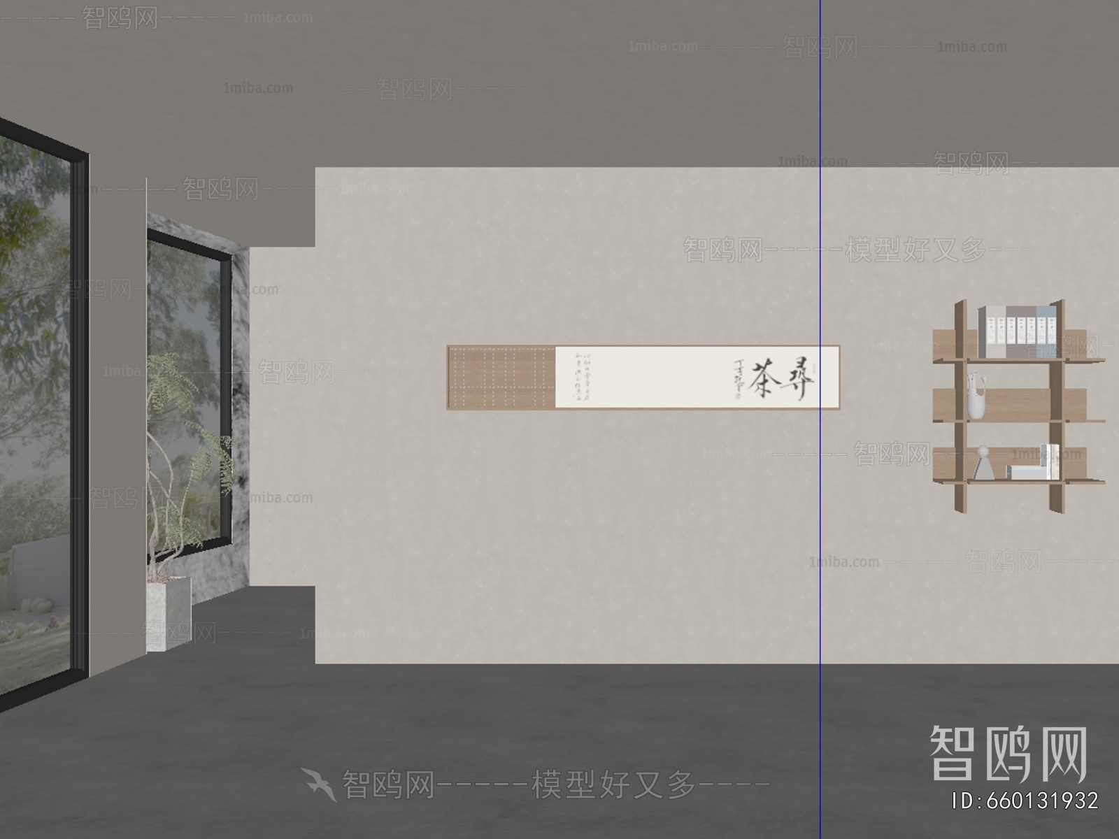 新中式茶室背景墙