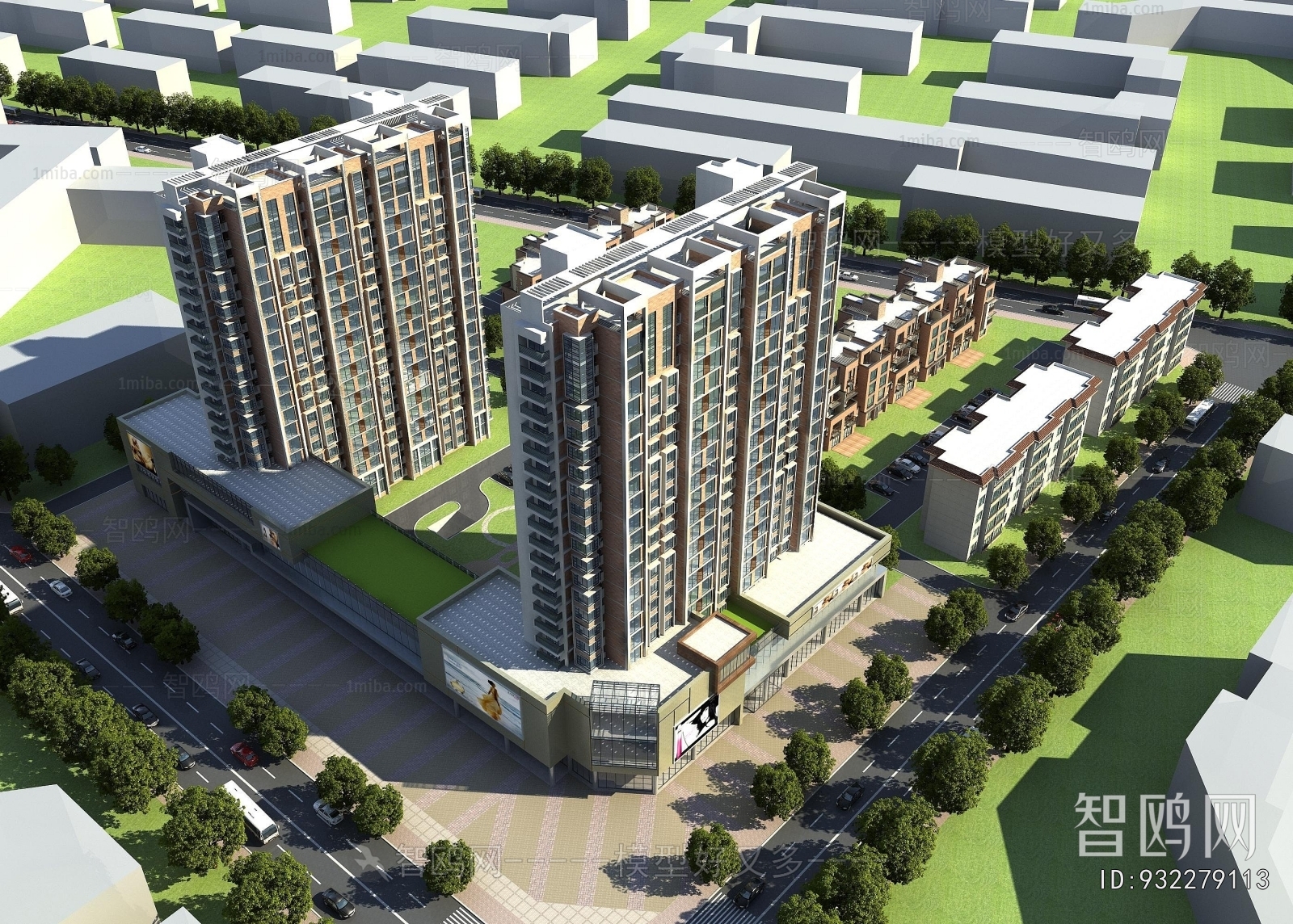 Modern Architectural Bird's-eye View Planning