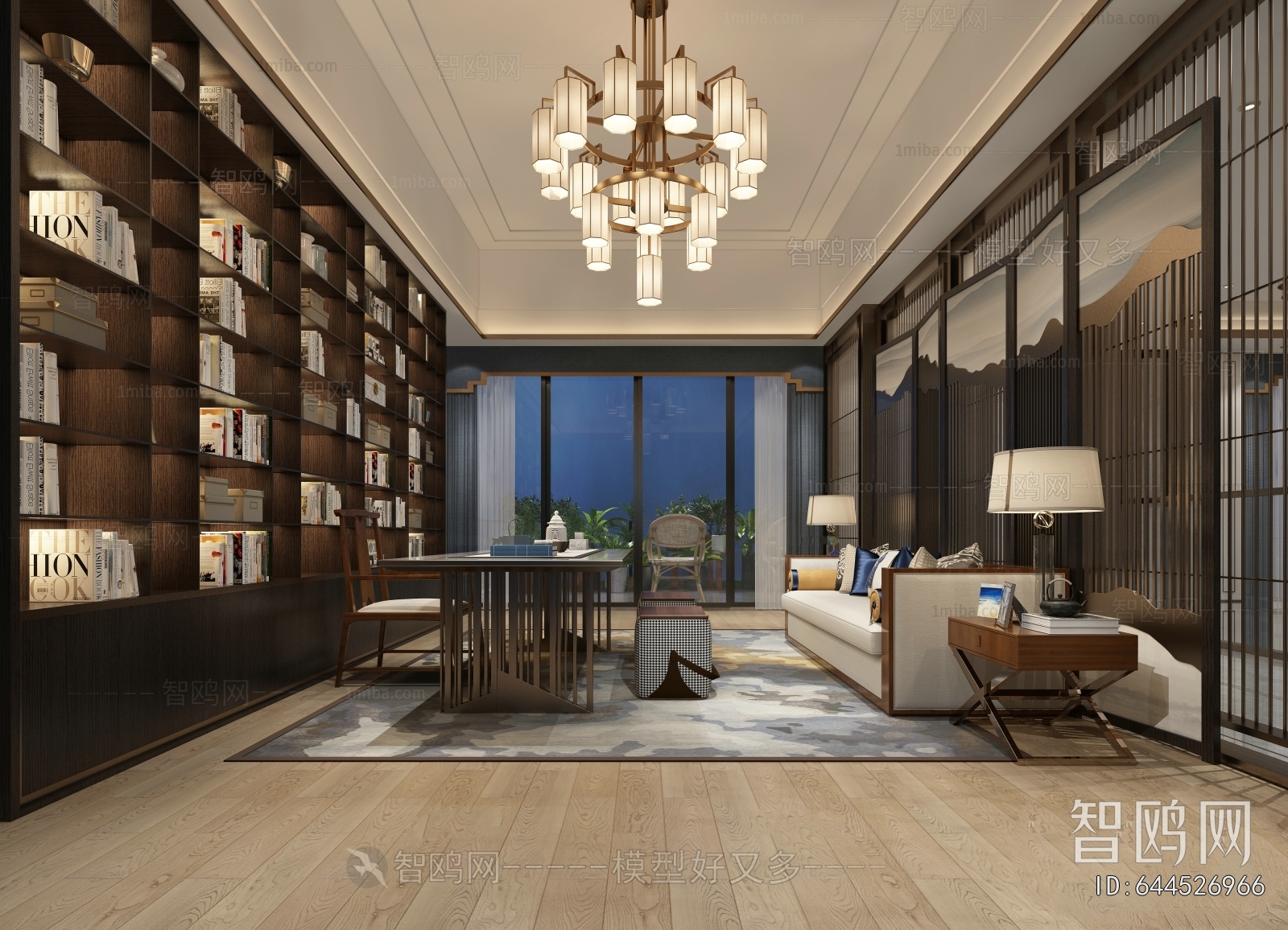 New Chinese Style A Living Room