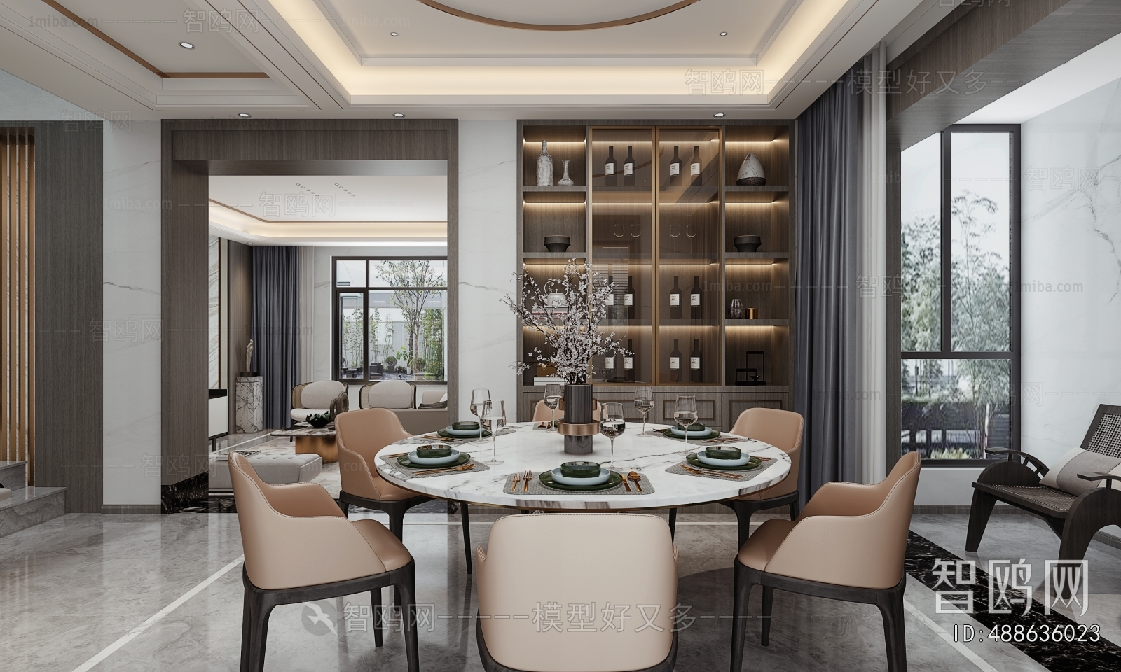 New Chinese Style Dining Room