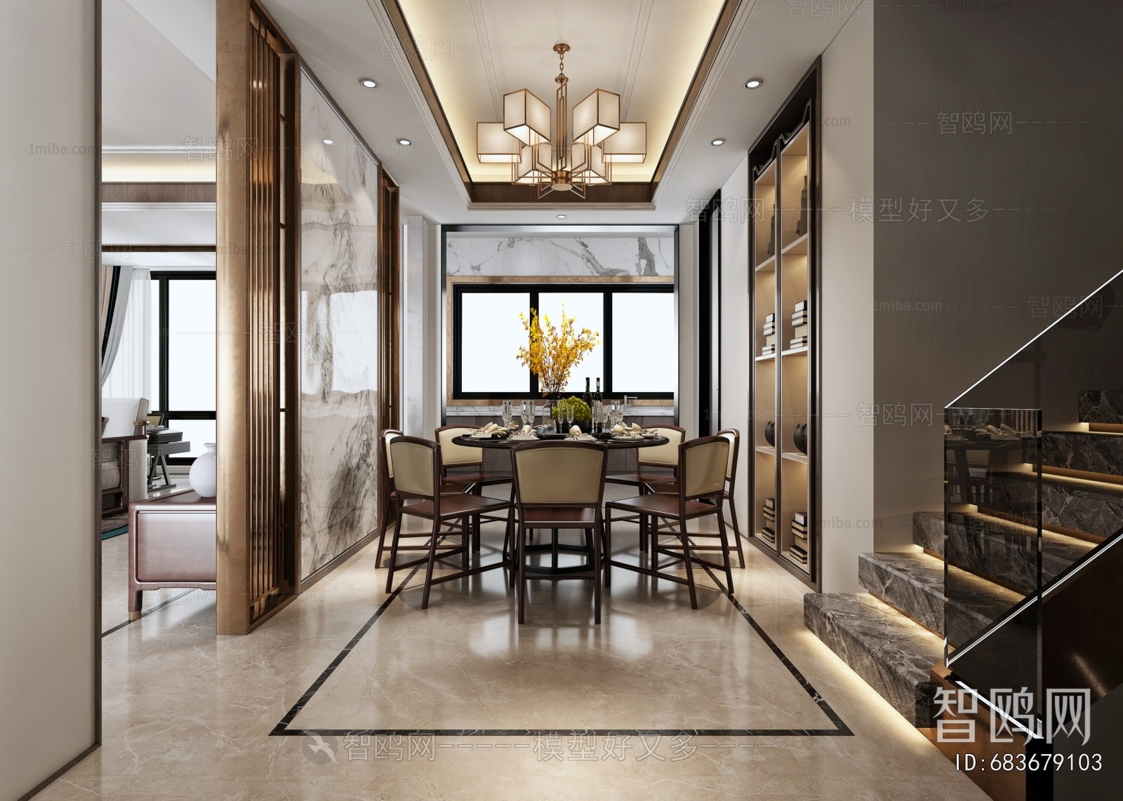 New Chinese Style Dining Room