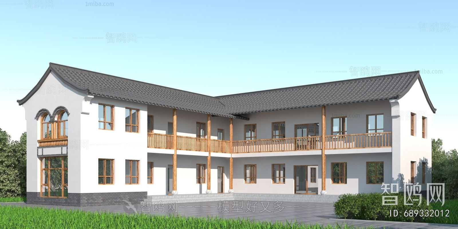 New Chinese Style Building Appearance