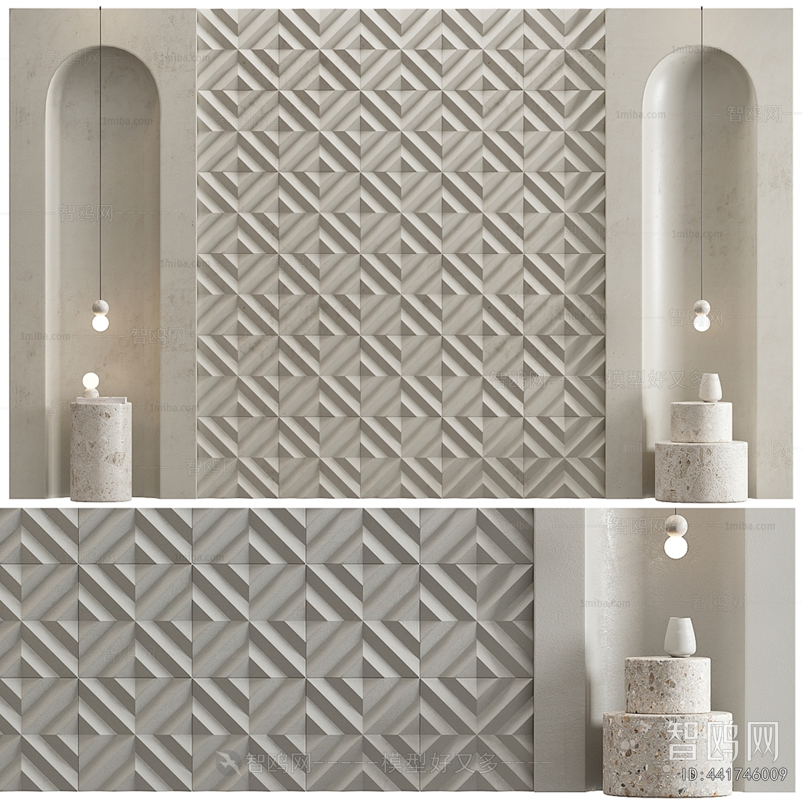 Wabi-sabi Style TV Wall