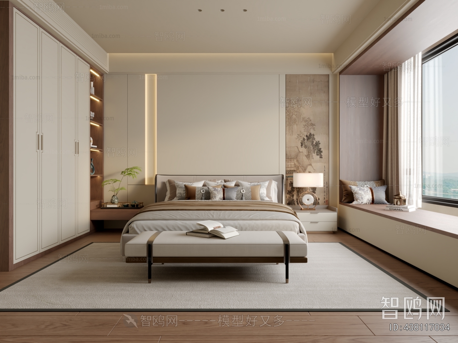 New Chinese Style Bedroom
