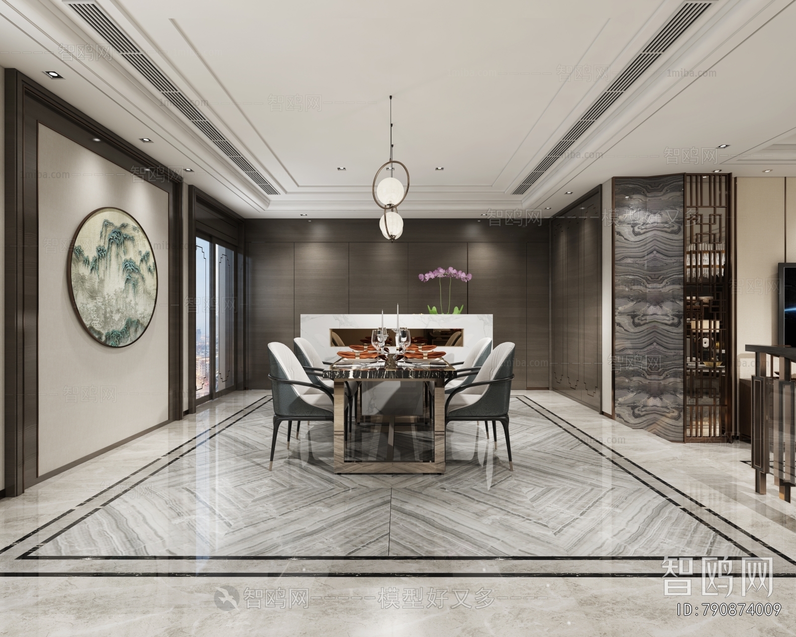 New Chinese Style A Living Room