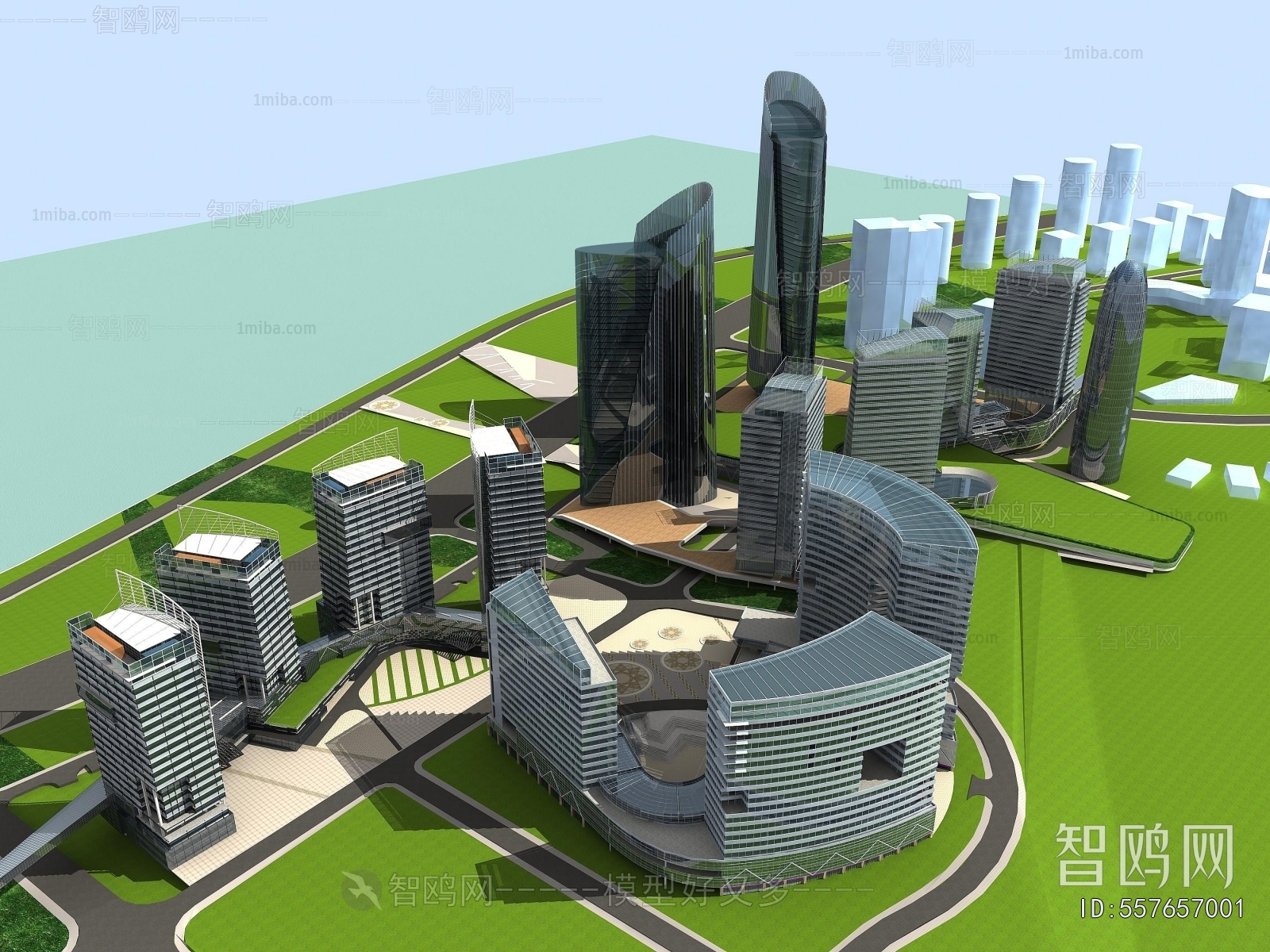 Modern Architectural Bird's-eye View Planning