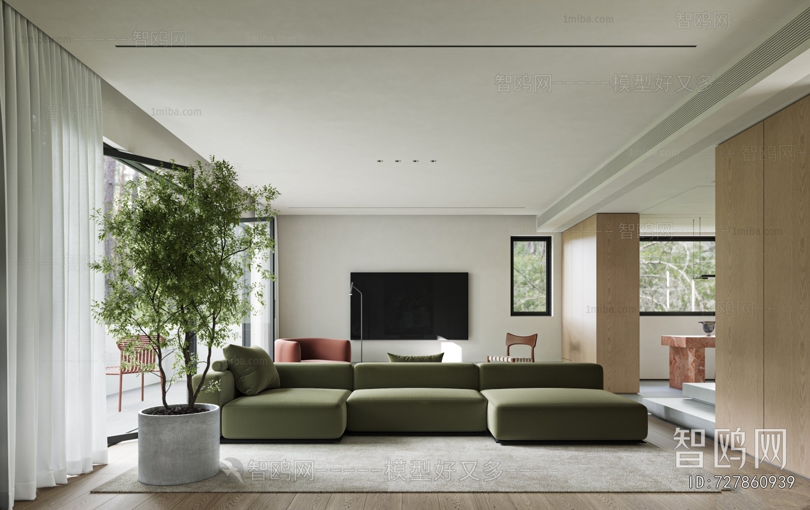 New Chinese Style A Living Room