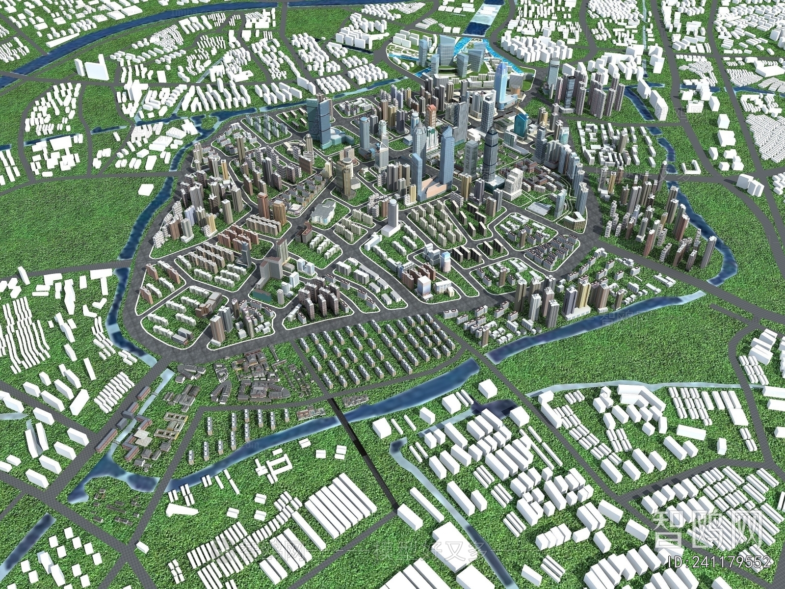 Modern Architectural Bird's-eye View Planning