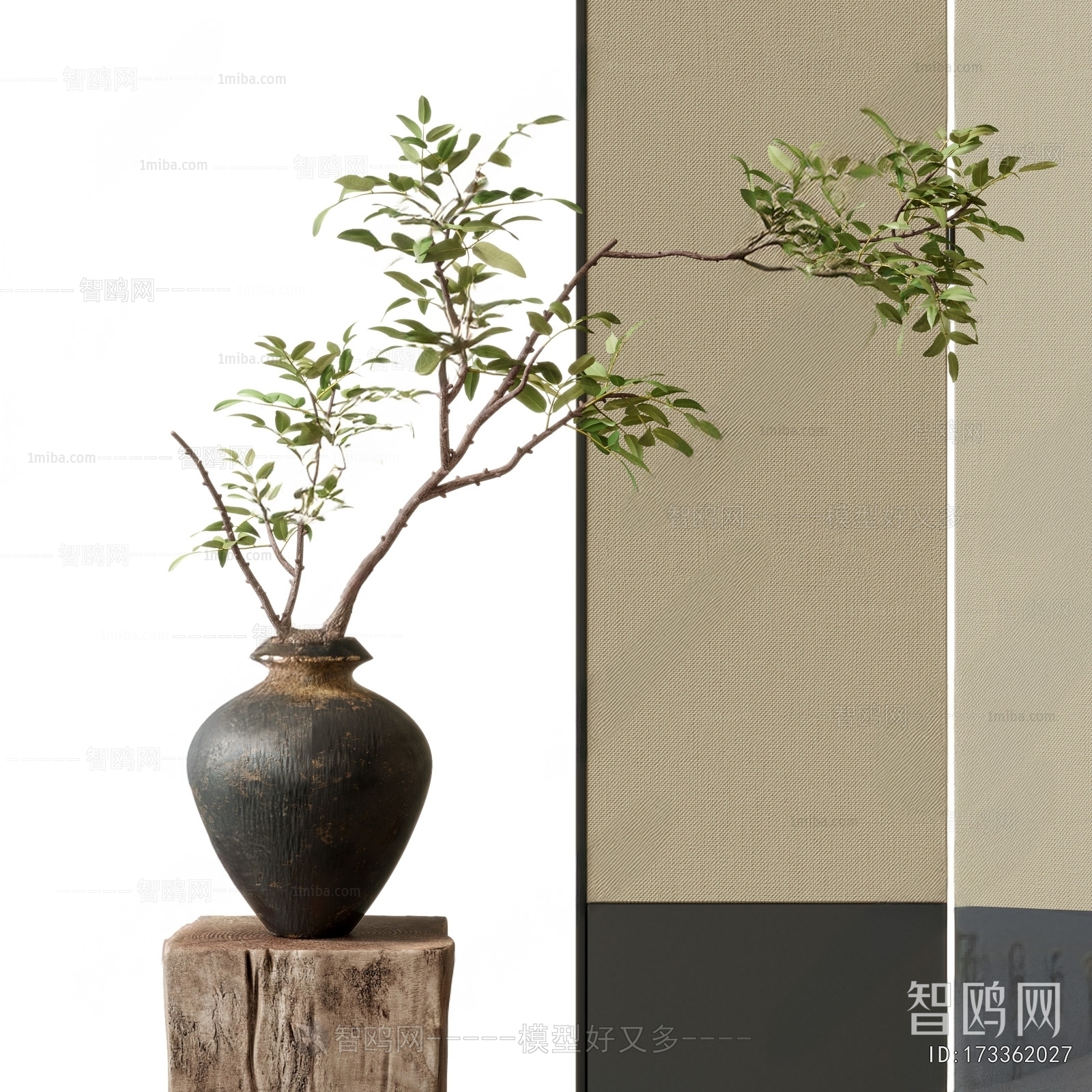 New Chinese Style Potted Green Plant