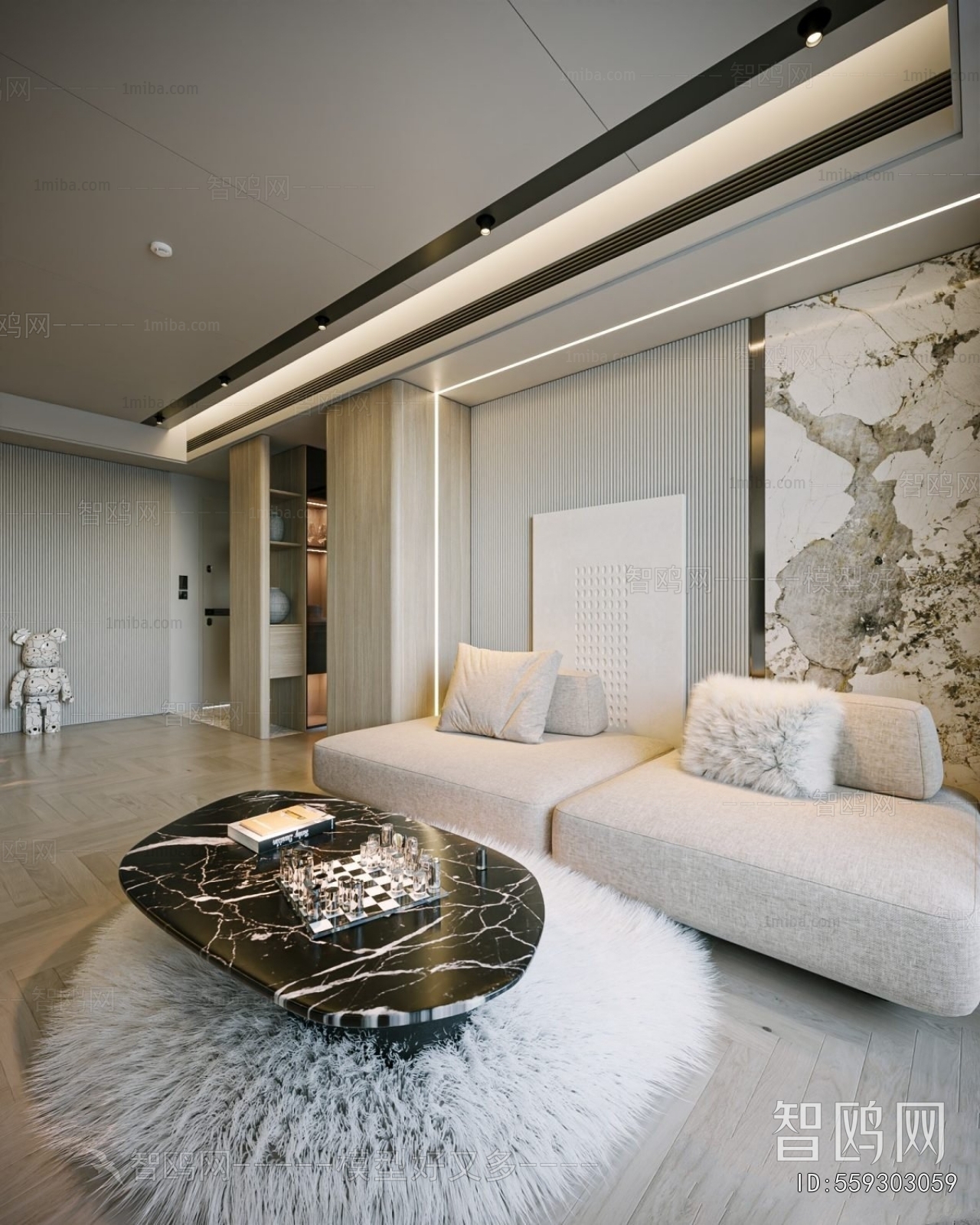 New Chinese Style A Living Room