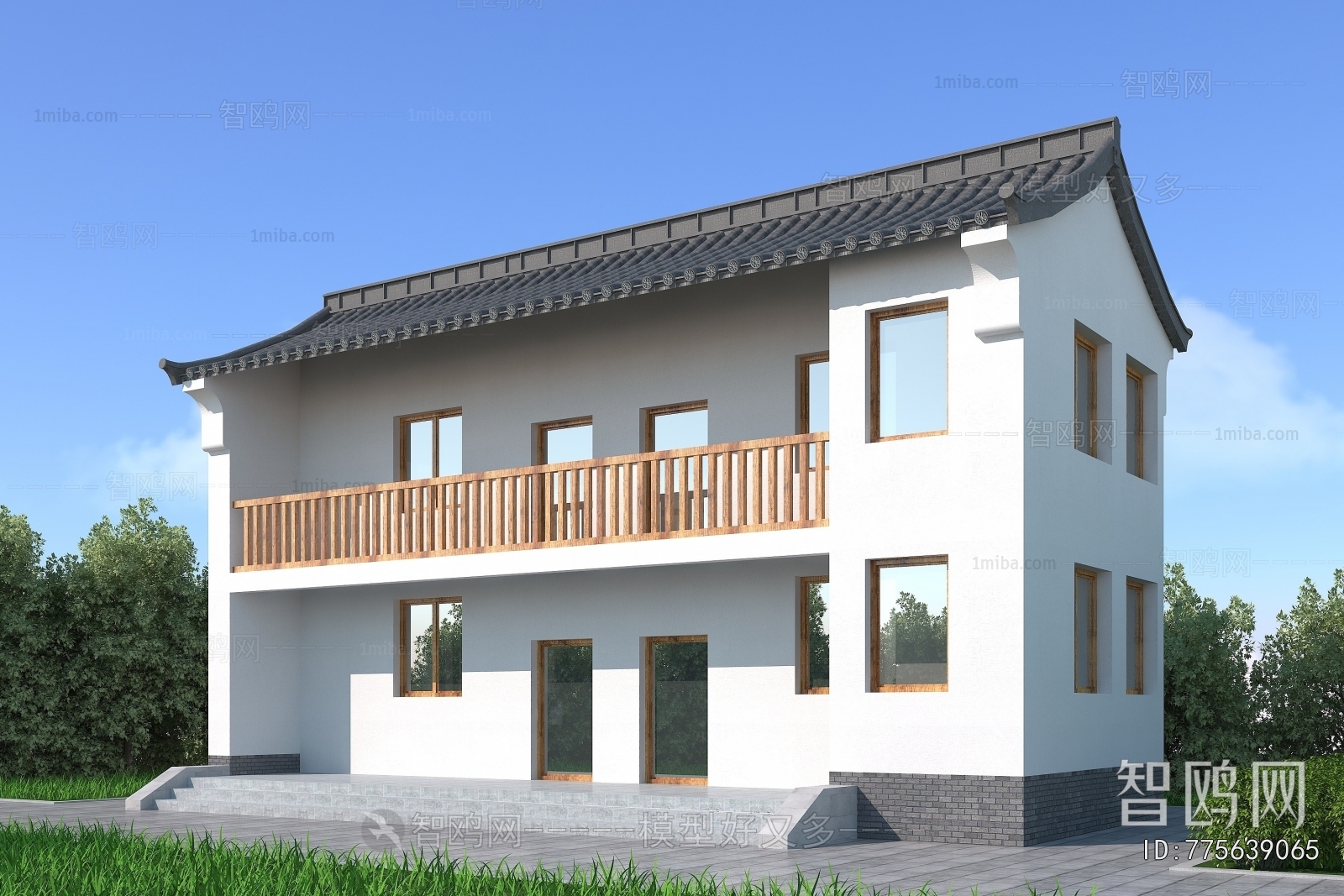 New Chinese Style Building Appearance