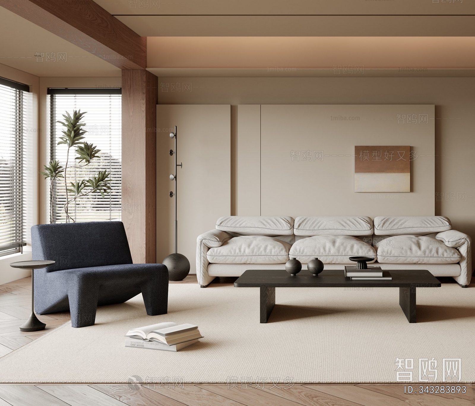 现代中古风客厅