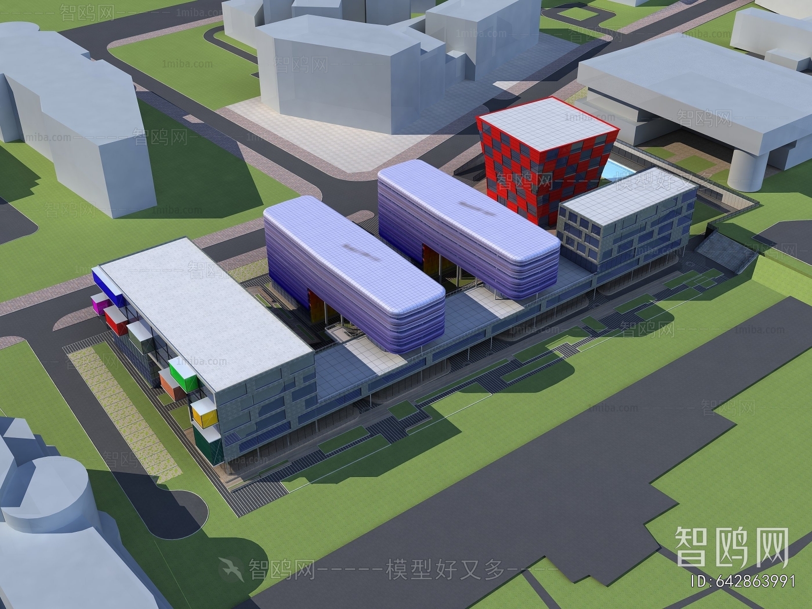 Modern Architectural Bird's-eye View Planning