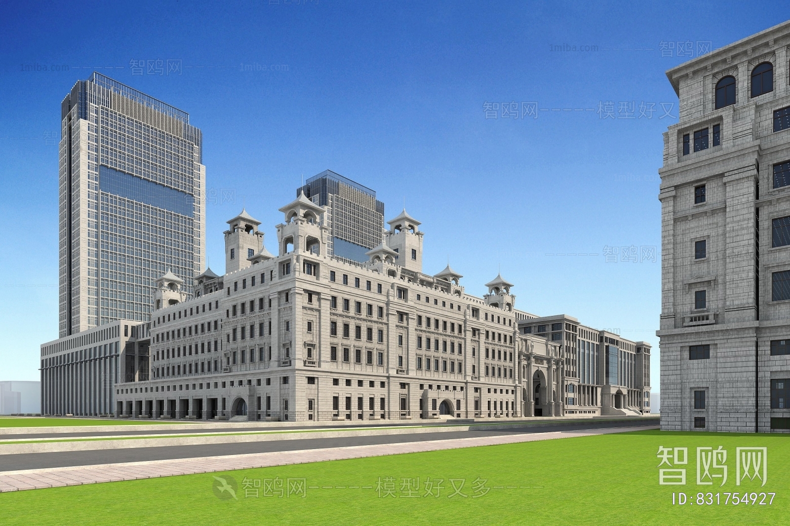 European Style Appearance Of Commercial Building