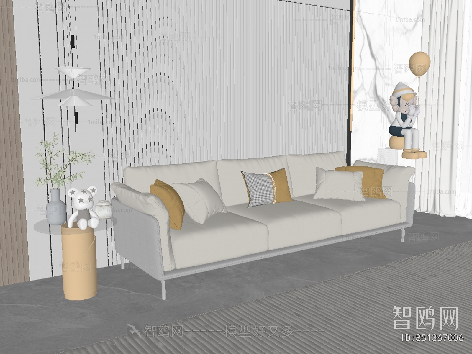 Modern Three-seat Sofa