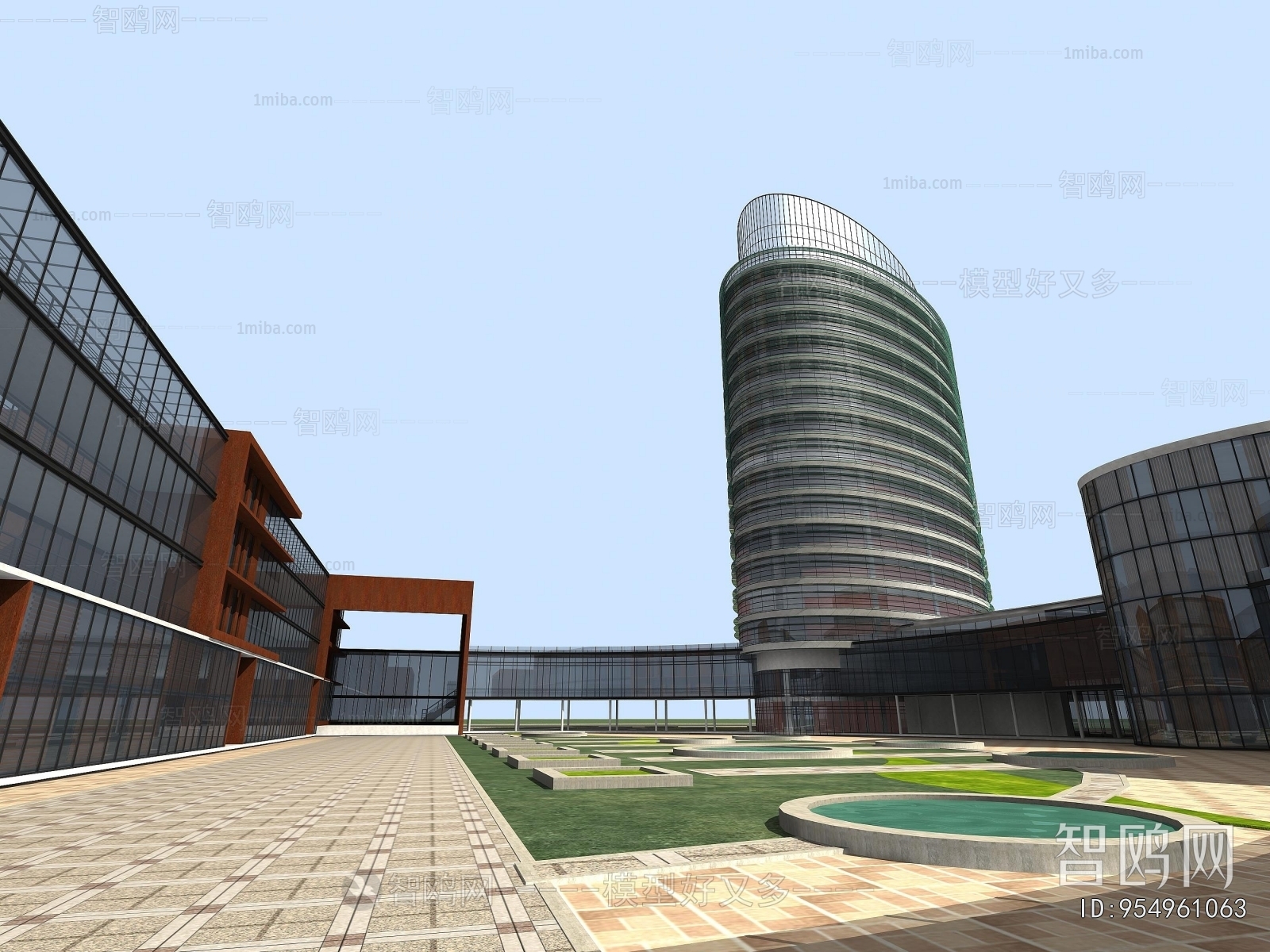 Modern Architectural Bird's-eye View Planning