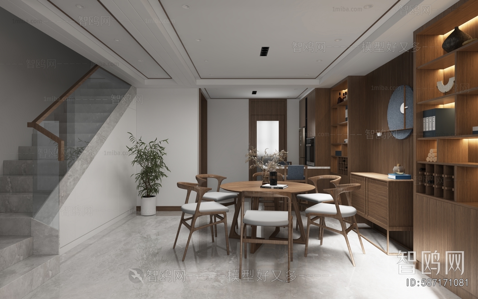 New Chinese Style A Living Room