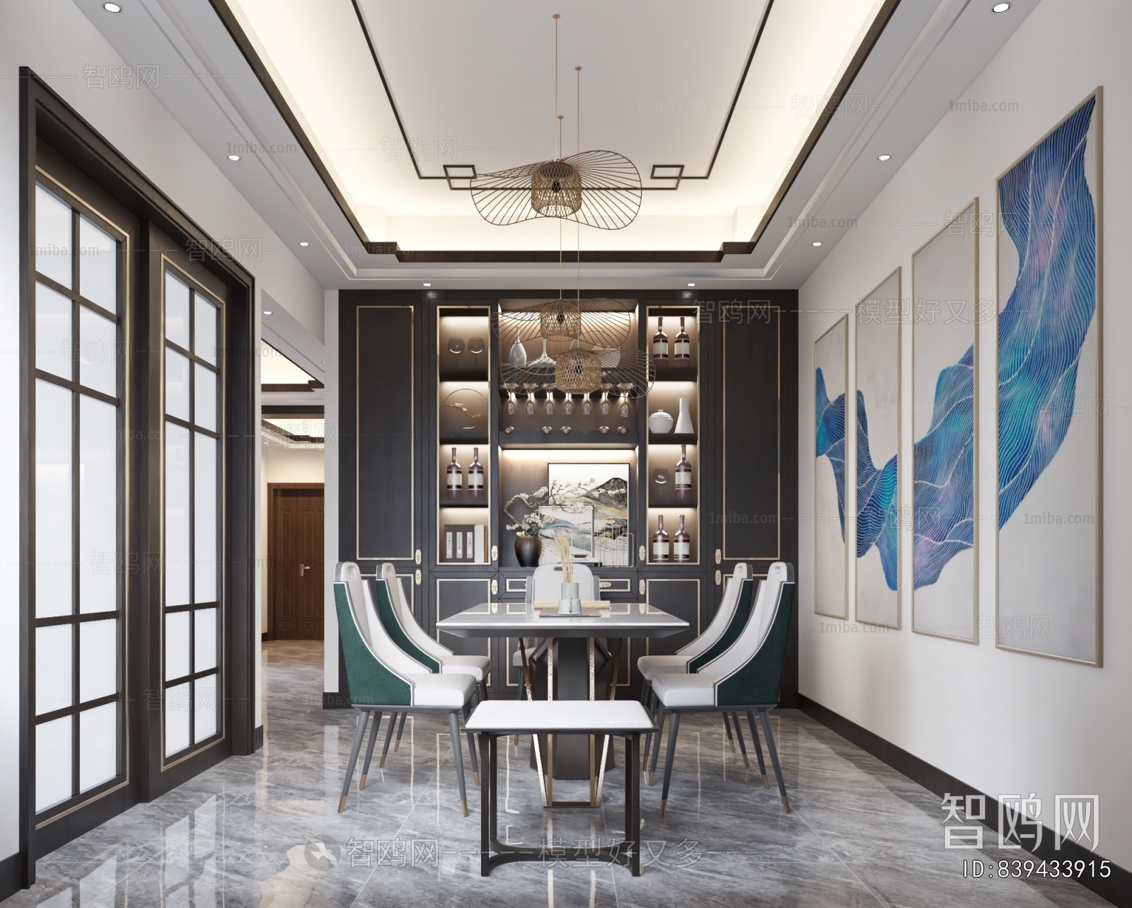 New Chinese Style A Living Room