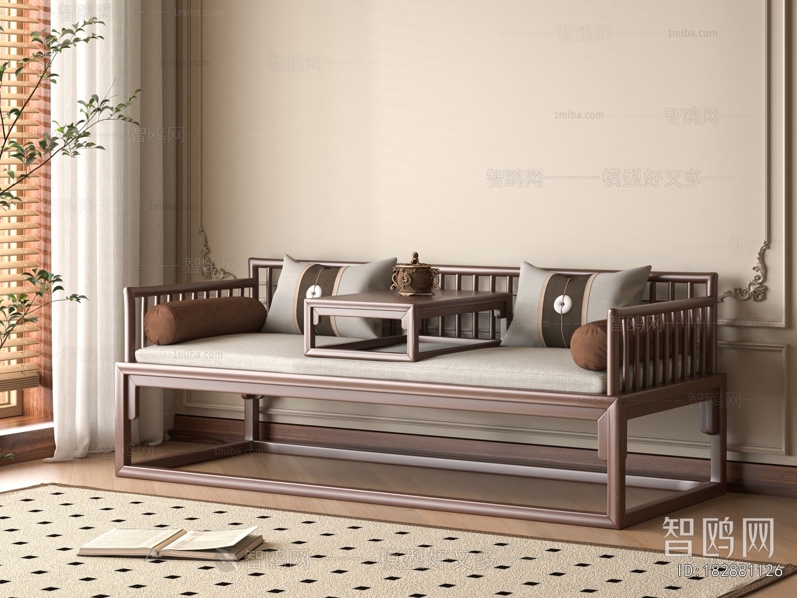 New Chinese Style Arhat Bed