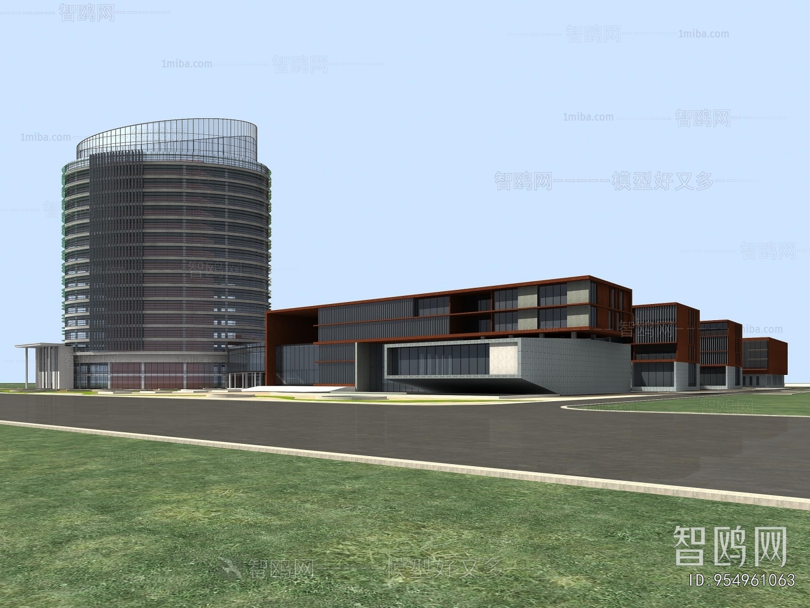 Modern Architectural Bird's-eye View Planning