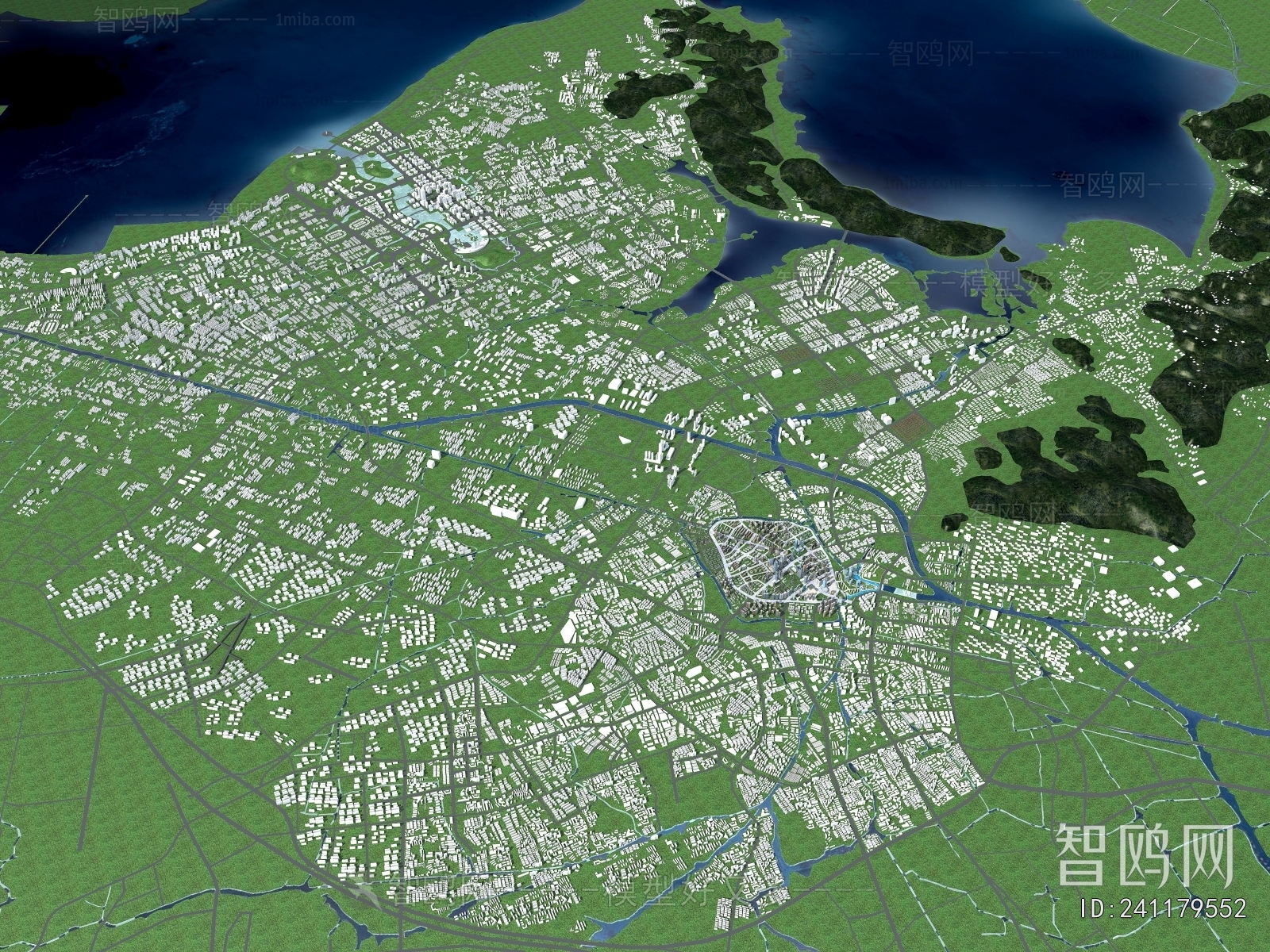 Modern Architectural Bird's-eye View Planning