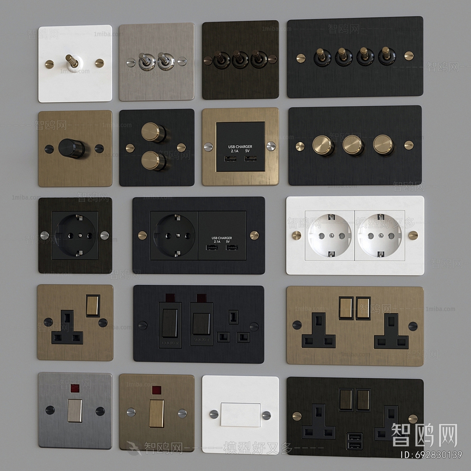 Modern Switch Socket Panel