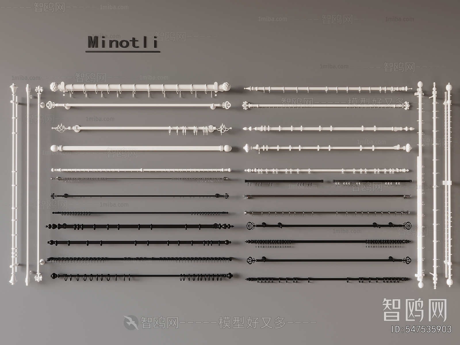 现代窗帘罗马杆浴帘杆组合