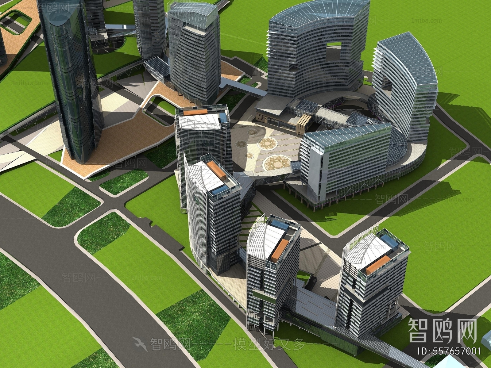 Modern Architectural Bird's-eye View Planning