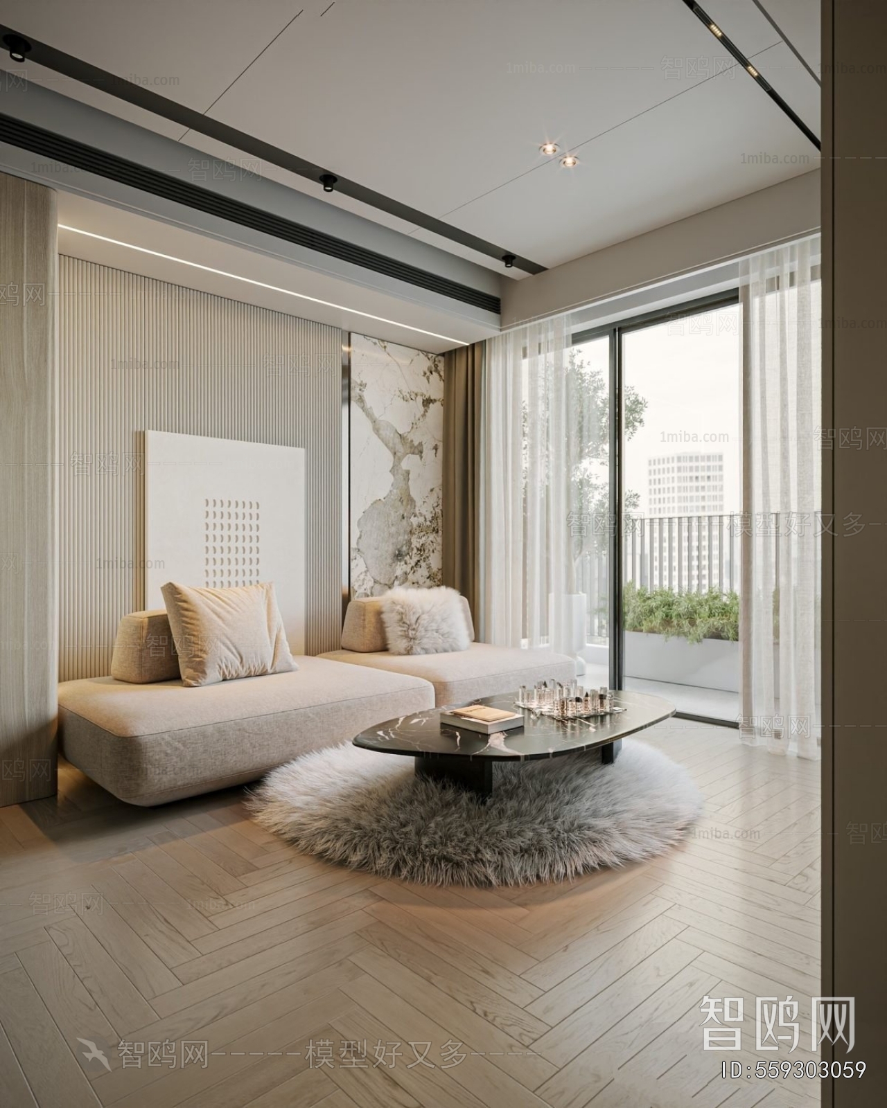 New Chinese Style A Living Room