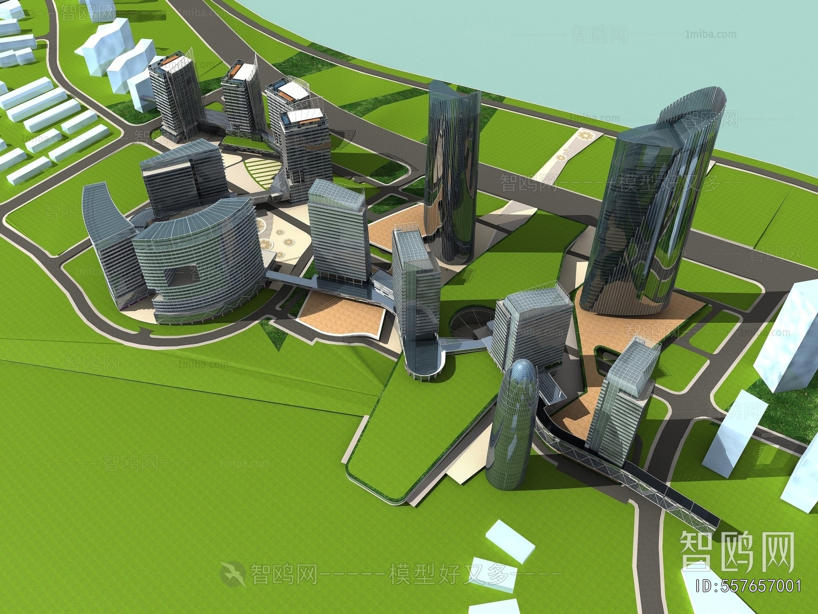 Modern Architectural Bird's-eye View Planning