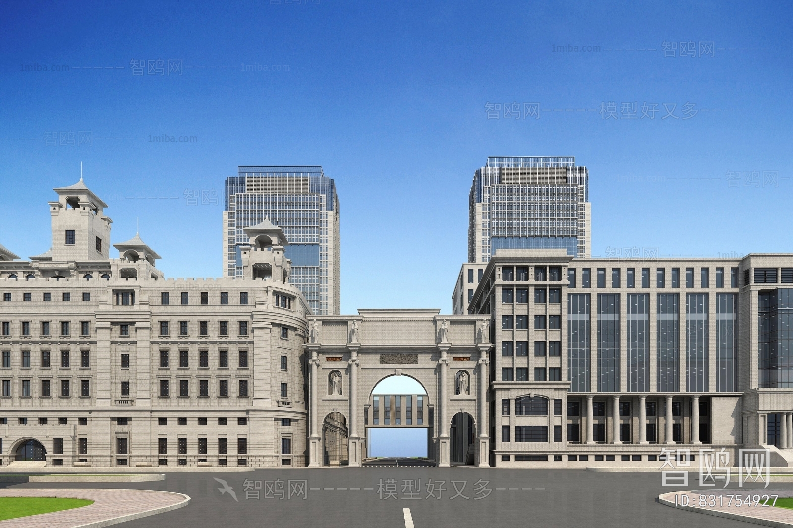 European Style Appearance Of Commercial Building