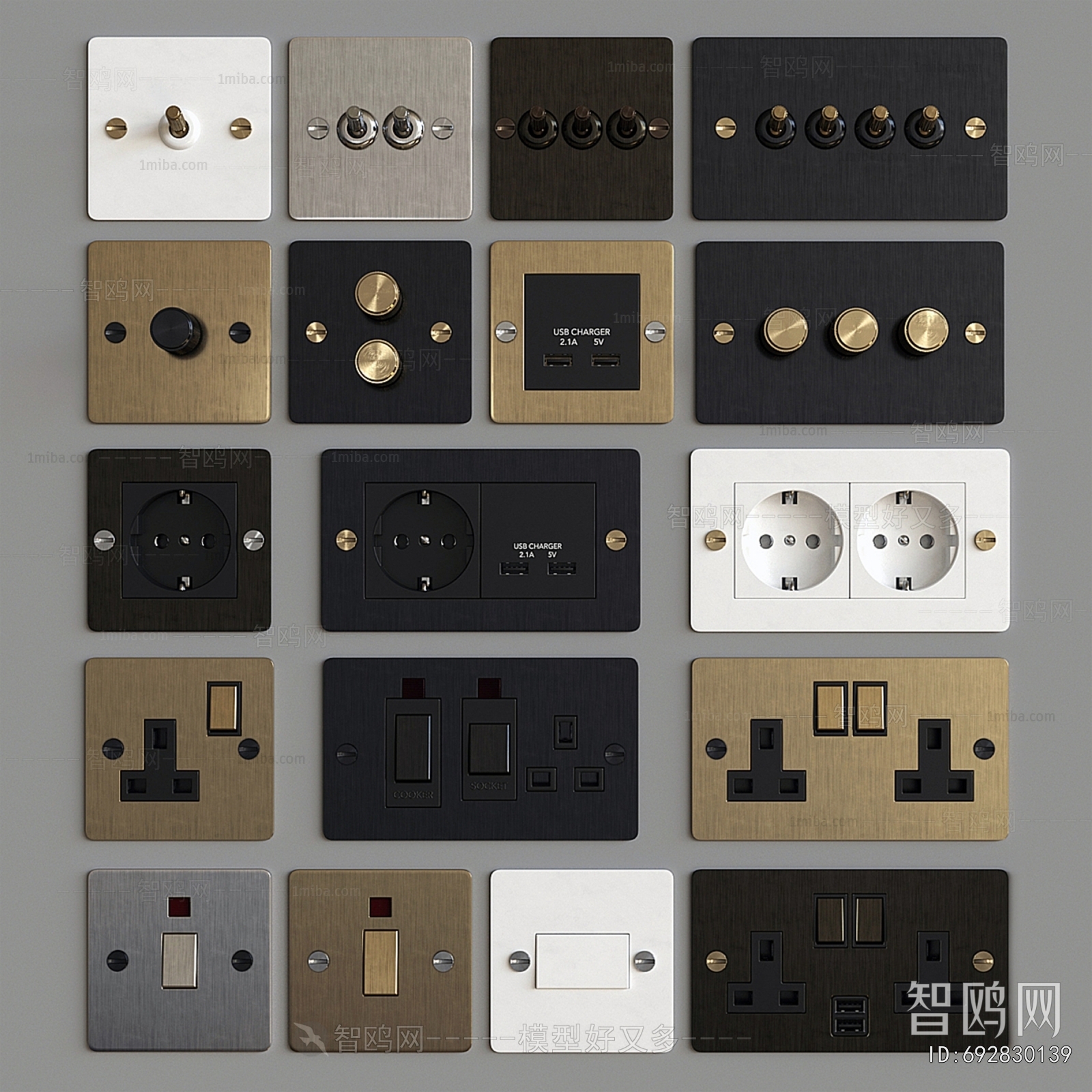Modern Switch Socket Panel