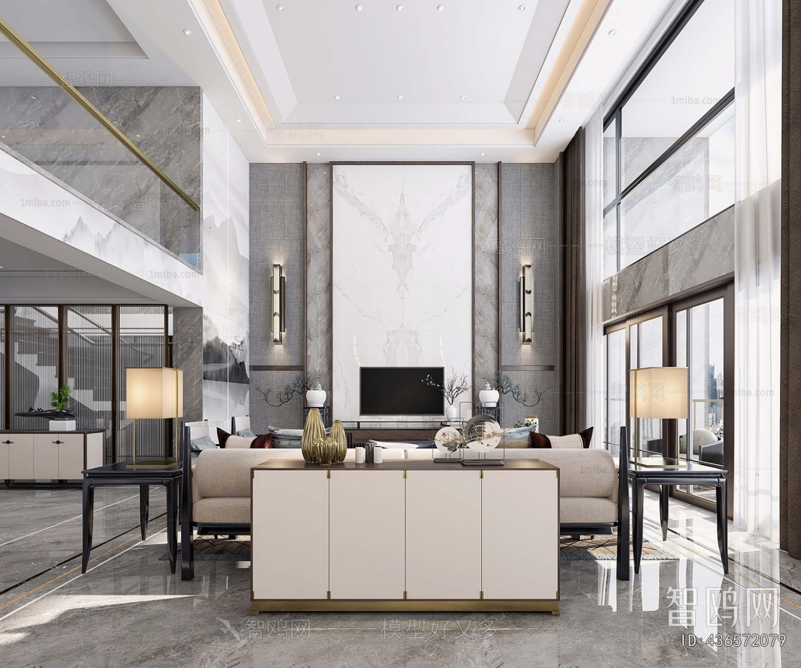 New Chinese Style A Living Room