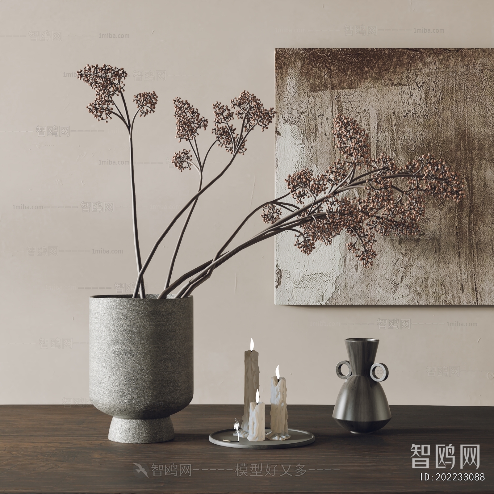 Wabi-sabi Style Dried Branch