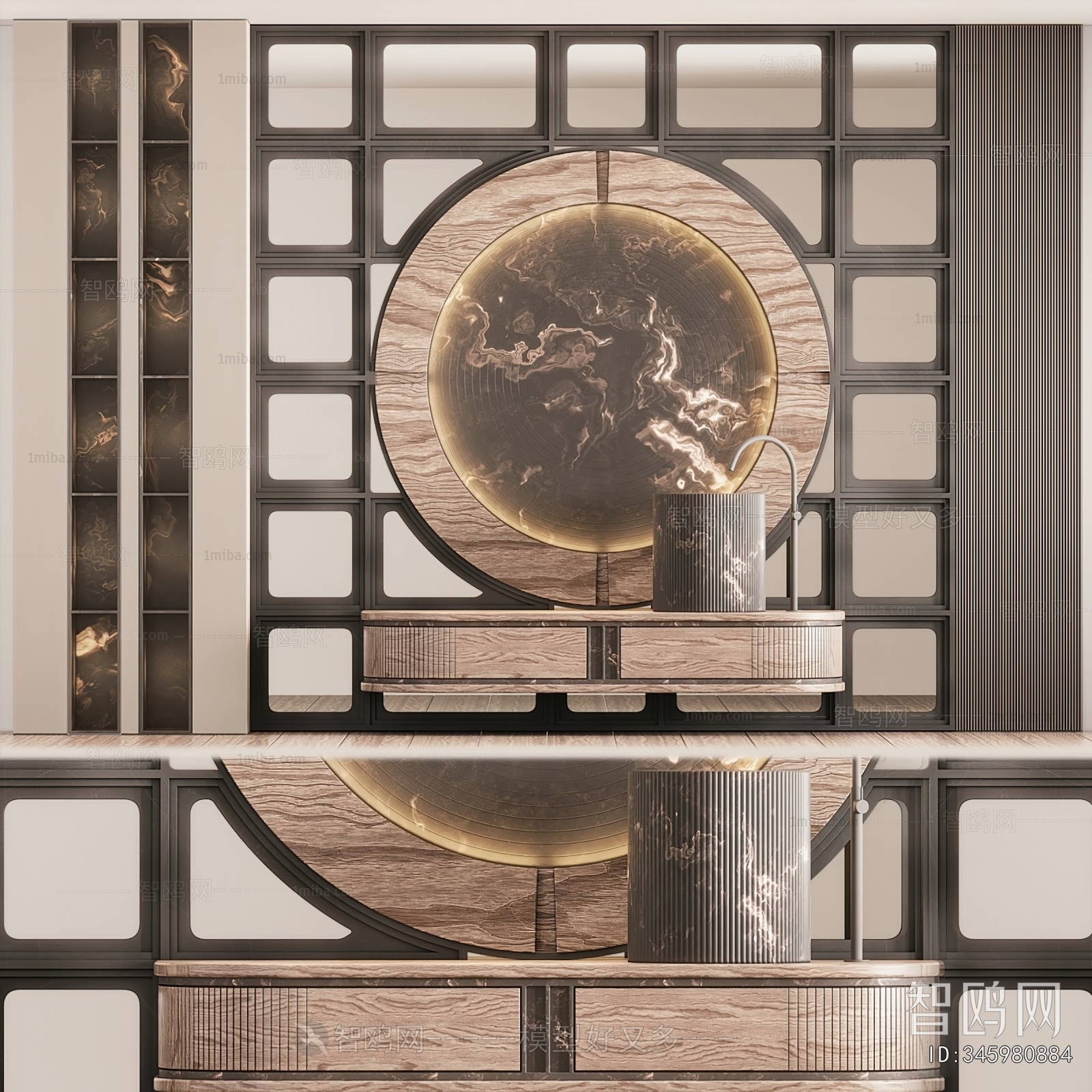 New Chinese Style Bathroom Cabinet