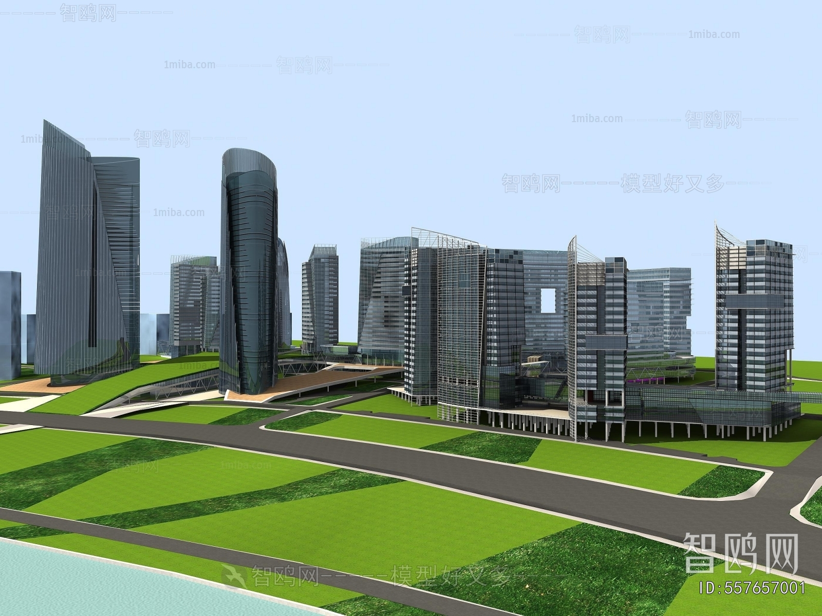 Modern Architectural Bird's-eye View Planning