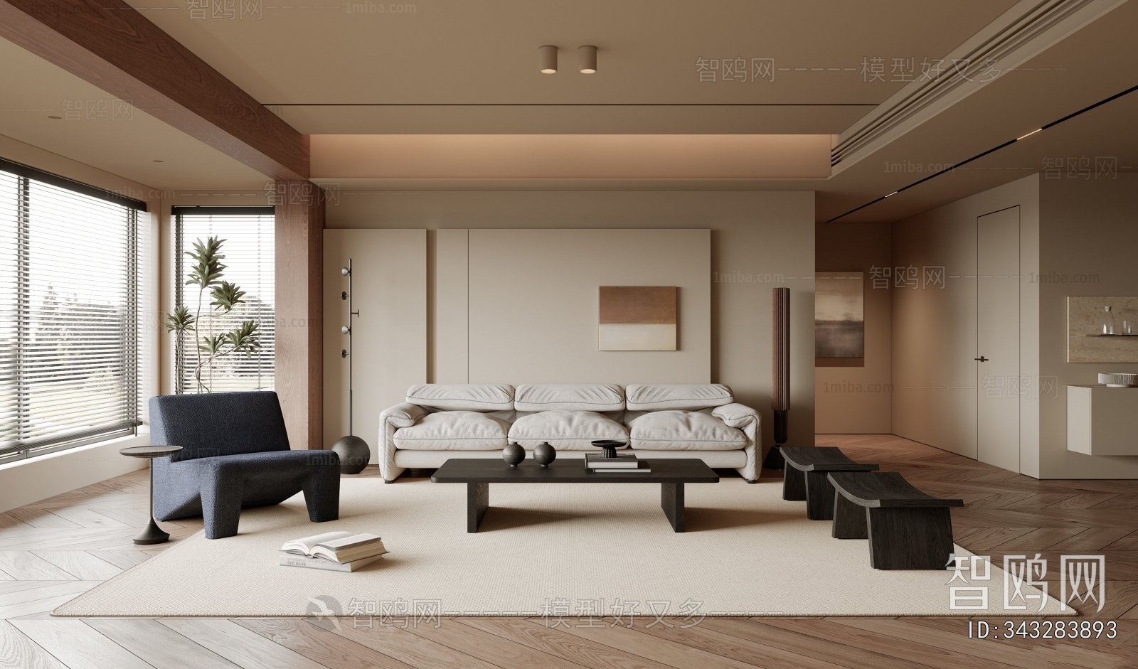 现代中古风客厅