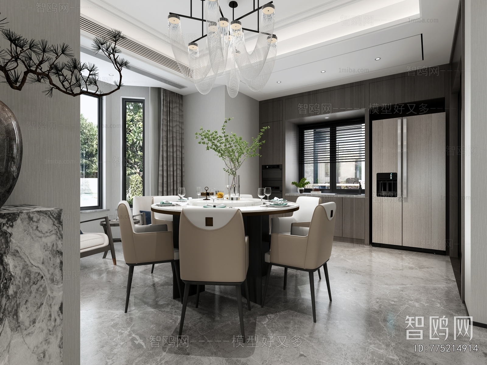 New Chinese Style Dining Room