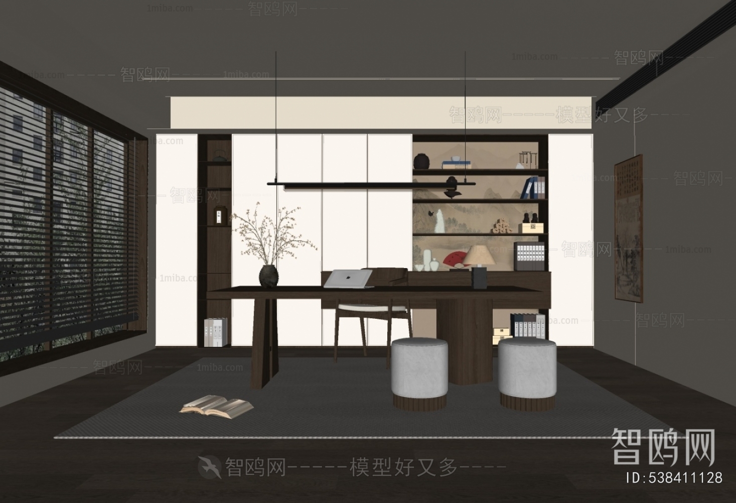 New Chinese Style Study Space